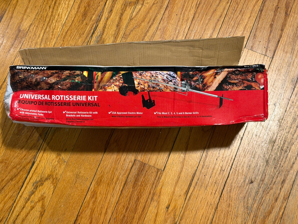 Rotisserie Kit Brinkmann Universal BBQ 39in Electric motor Adjustable